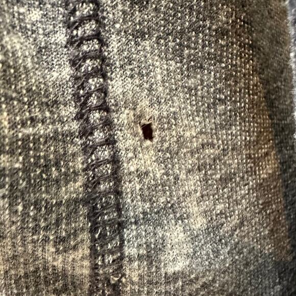 Lucky Brand Blue Distressed Sweater with Beautiful Embroidered Flowers Size S - Picture 4 of 8